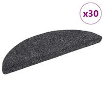Laiptų kilimėliai lipnūs 30 vnt 56x17x3 cm tamsiai pilki pusapvaliai
