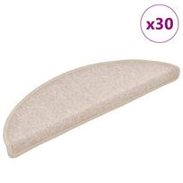 Laiptų kilimėliai 30 vnt 56x17x3 cm pilkai rudi pusapvaliai