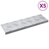 Laiptų danga 5 pcs Sidabro 60 x 18 x 25 cm Aliuminis
