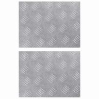 Laiptų danga Stačiakampio 2 pcs Sidabro 40 x 30 cm Aliuminis