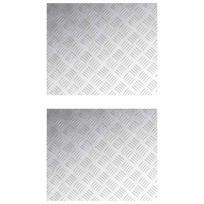 Laiptų danga Stačiakampio 2 pcs Sidabro 60 x 50 cm Aliuminis