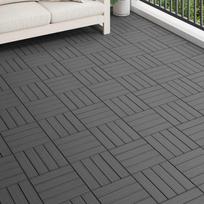 Terasinė Plytelė 3D dizainas 11 pcs Juodas 30 x 30 cm MPK