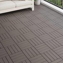 Terasinė Plytelė 11 pcs Tamsiai rudas 30 x 30 cm MPK