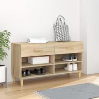 Spintelė batams ąžuolo spalvos 102x35x55cm apdirbta mediena
