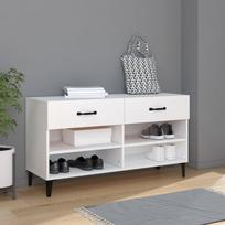 Spintelė batams baltos spalvos 102x35x55cm apdirbta mediena