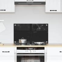 Virtuvės atbraila Juoda 70 x 40 cm grūdintas stiklas