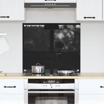 Virtuvės atbraila Juoda 70 x 60 cm grūdintas stiklas