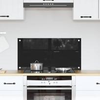 Virtuvės atbraila Juoda 80 x 40 cm grūdintas stiklas