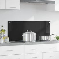 Virtuvės atbraila Juoda 100 x 40 cm grūdintas stiklas