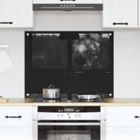 Virtuvės atbraila Juoda 80 x 60 cm grūdintas stiklas