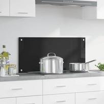 Virtuvės atbraila Juoda 90 x 40 cm grūdintas stiklas