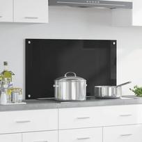 Virtuvės atbraila Juoda 90 x 50 cm grūdintas stiklas