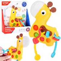 3-in-1 GIRAFFE sensorinis žaislas – stumdomas, tempiamas, pop it ZA5762