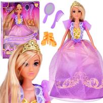Ilgaplaukė princesės lėlė su pokylio suknele + priedai ZA5704