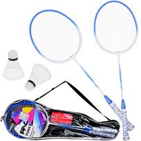 Badmintono rinkinys su užtraukiamu dėklu, raketės + plunksninukai SP0819