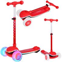 Balansinis paspirtukas SCOOTER 3 ratų su SPALVINGOMIS ŠVIESOMIS ir MUZIKA SP0812