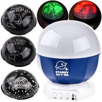 RGB projektorius + lempa 2 viename EKRANAS IR MUZIKA 3x raštai ir 2x režimai ZA4700