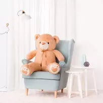Didelis Pliušinis Meškiukas Meškinas, Minkštas Žaislas, 130 Cm, Šviesiai Rudas, Toto