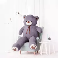 Didelis Pliušinis Meškiukas Meškinas, Minkštas Žaislas, 200 Cm, Pilkas, Toto