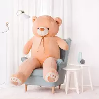 Didelis Pliušinis Meškiukas Meškinas, Minkštas Žaislas, 200 Cm, Šviesiai Rudas, Toto