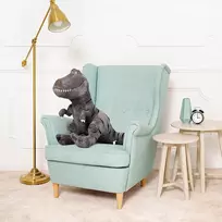 Didelis Pliušinis Dinozauras, Minkštas Žaislas, 100 Cm, Pilkas, Deno