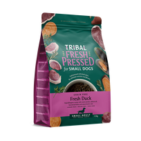 TRIBAL Šalto spaudimo mažų veislių suaugusių šunų maistas su antiena – Fresh Pressed Adult Small Breed Duck 5 kg