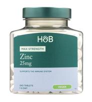 Max Strenght Zinc, 25mg - 240 tabs - Holland & Barrett