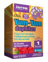 Yum-Yum Dophilus, 1 Billion CFU (Raspberry) - 120 chewable tabs - Jarrow Formulas