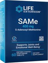SAMe S-Adenosyl-Methionine, 400mg - 60 enteric coated tabs - Life Extension