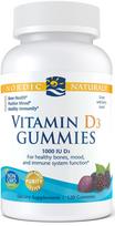 Vitamin D3 Gummies, 1000 IU Wild Berry - 120 gummies - Nordic Naturals