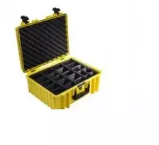 B&W Outdoor Cases Type 6000 geltona su pianką