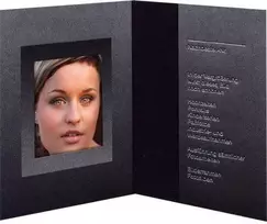 Nuotraukų rėmelis 1x100 Daiber Folders Passport Photo juoda/sidabrinė 31x42 mm