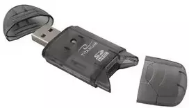 Titanum TA101K SDHC kortelių skaitytuvas, juodas, titano spalvos