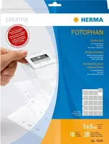 HERMA 7698 vardinių kortelių dėklas Permatomas