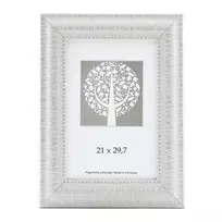 Savex Nuotraukų rėmelis, plastikinis, A4, 21x29,7 cm, baltos sp. vidinis rėmelis su ornamentu