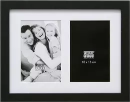 Nuotraukų rėmelis Deknudt S66KA2 galerija 2x10x15 Mediena juoda w. Passepartout
