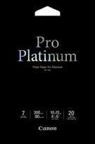 Fotopopierius "canon photo paper pro platinum", pt-101, fotopopierius, blizgus, 2768b013, baltas, 10x15cm, 4x6", 300g/m2, 20 vnt., rašalinis
