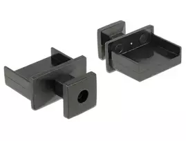 DELOCK dulkių dangtelis USB Type-A moteriškam su rankena 10 vnt. juodas