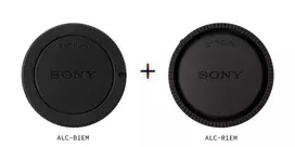Sony E-mount Fotoaparato objektyvo ir korpuso dangtelių komplektas (ALC-R1EM + ALC-B1EM)