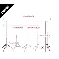 studijos fono laikikliai (be fono) 2,6 m x3 m