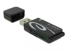 Delock Mini USB 2.0 kortelių skaitytuvas su SD ir Micro SD lizdais