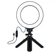 Extra Digital LED žiedinė lempa 16cm, su trikoju stovu 12-14.5cm, USB