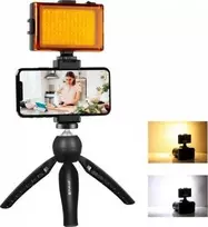 Puluz Gyvų transliacijų rinkinys - trikojis + LED šviestuvas + telefono laikiklis