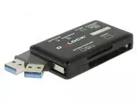 Delock SuperSpeed USB kortelių skaitytuvas, skirtas CF/SD/MicroSD/MS/M2/xD
