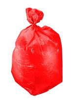 Worki LDPE šiukšlių maišai, 120 l, raudoni, ritinėliai, 10 vnt., segr., prolinas