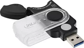 Skaitytojas InLine ® Mobilus kortelių skaitytuvas USB 3.0, skirtas SD / SDHC / SDXC, Micro SD