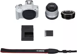 Canon EOS R50 + RF-S 18-45mm (Baltas) + Mount Adapteris EF-EOS R