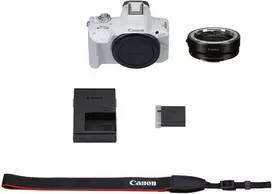 Canon EOS R50 (Baltas) + Mount Adapteris EF-EOS R