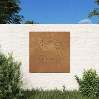 Nuotraukų rėmelis Sodo sienos dekoracija, 55x55cm, corten plienas, saulės dizaino