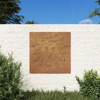 Nuotraukų rėmelis Sodo sienos dekoracija, 55x55cm, corten plienas, saulės dizaino